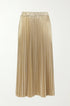 Gonna Plissé Metallizzata IRONICA Taglia unica (44/46 o M/L) / Champagne