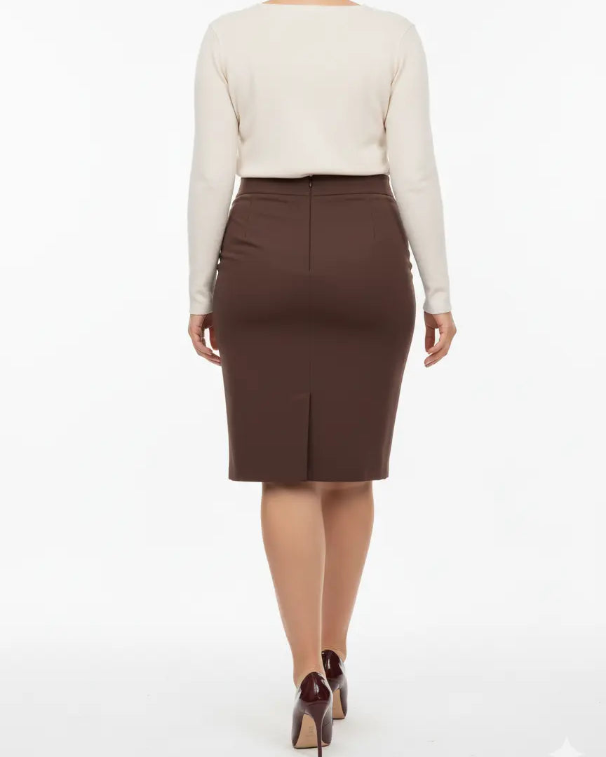 Gonna a tubino CACAO DORABELLA PIU'