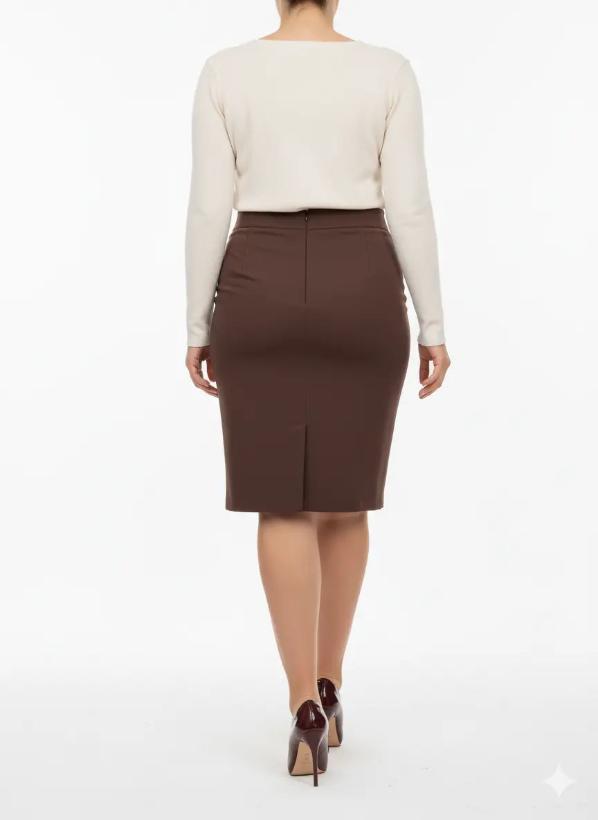 Gonna a tubino CACAO DORABELLA PIU'