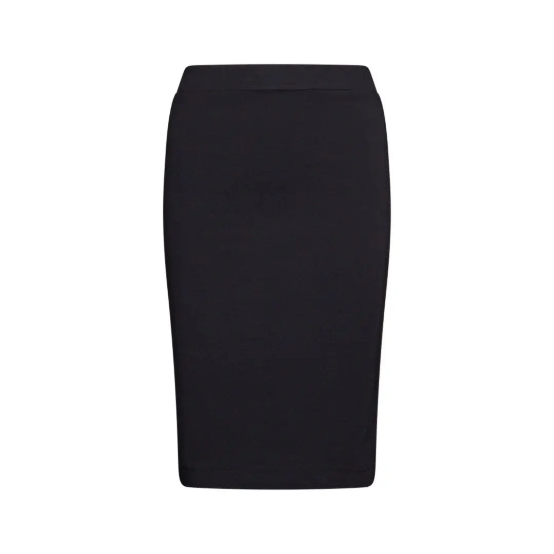 Gonna a tubino basic in misto viscosa elasticizzata tinta unita. NERO DORABELLA XXL