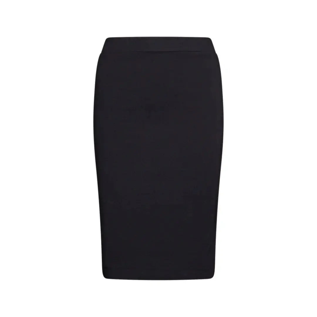 Gonna a tubino basic in misto viscosa elasticizzata tinta unita. NERO DORABELLA XXL