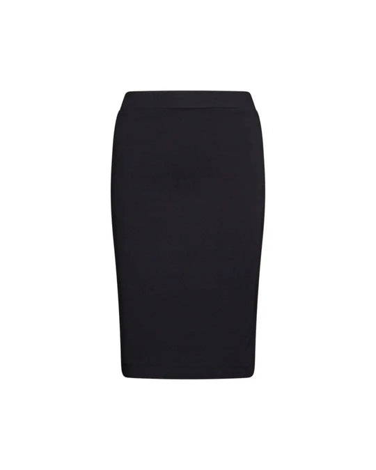 Gonna a tubino basic in misto viscosa elasticizzata tinta unita. NERO DORABELLA XXL