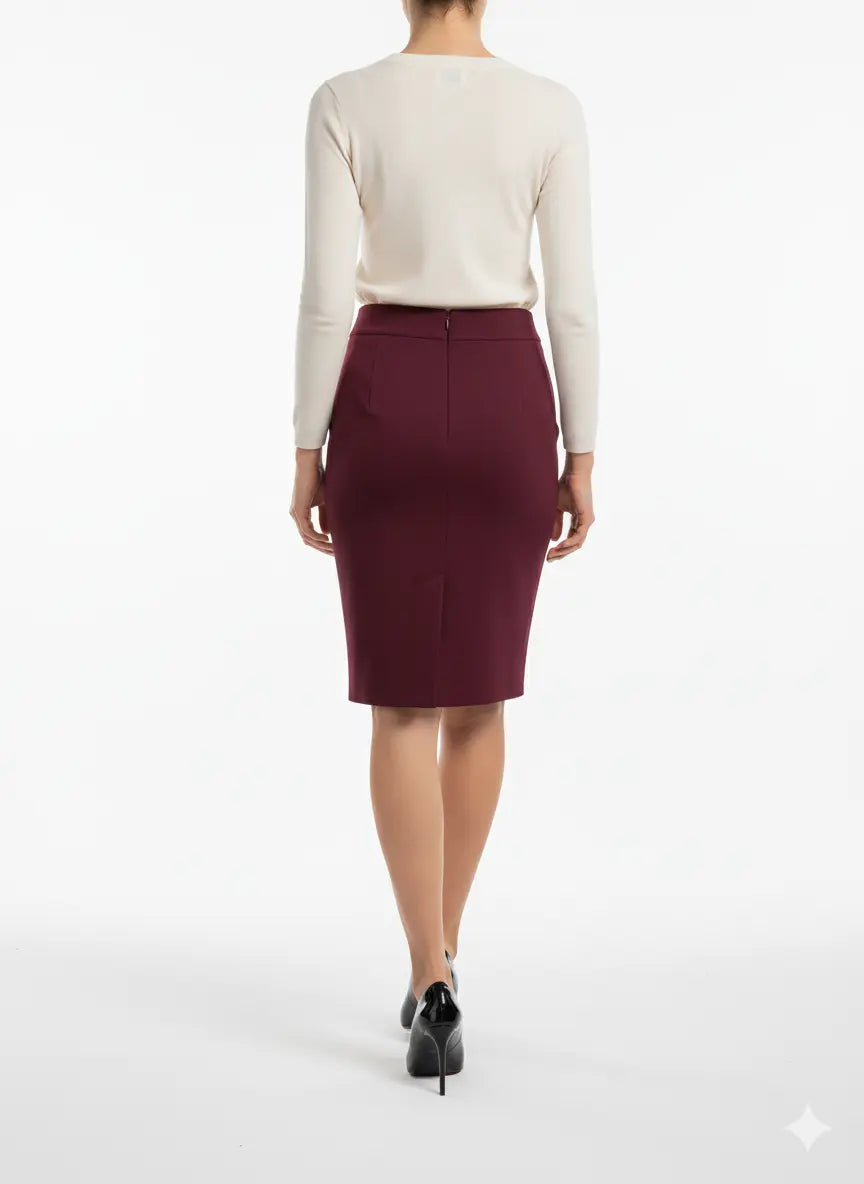 Gonna a tubino con spacchi frontali DORABELLA