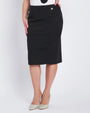 Gonna a tubino con spacco posteriore NERO DORABELLA PIU' 49