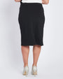 Gonna a tubino con spacco posteriore NERO DORABELLA PIU'