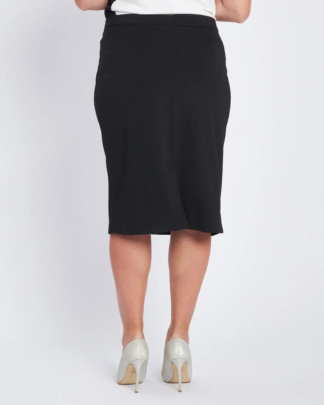 Gonna a tubino con spacco posteriore NERO DORABELLA PIU'