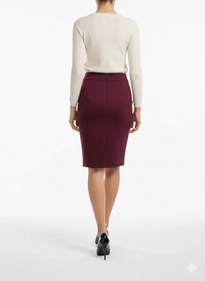 Gonna a tubino con tagli e spacchi frontali DORABELLA