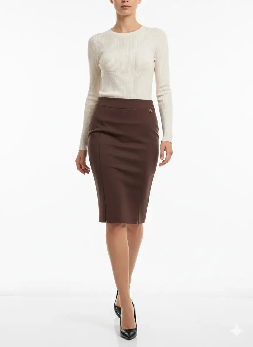 Gonna a tubino con tagli e spacchi frontali DORABELLA