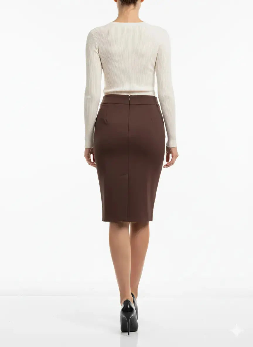 Gonna a tubino con tagli e spacchi frontali DORABELLA