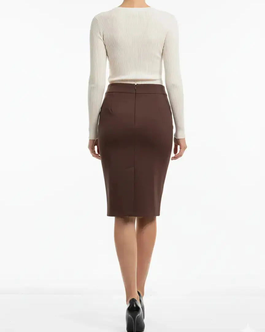 Gonna a tubino con tagli e spacchi frontali DORABELLA