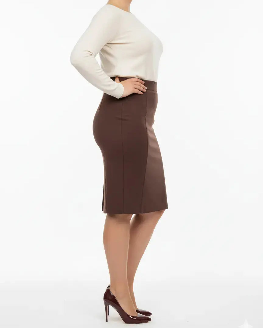 Gonna a tubino con vita elasticizzata e nervures frontali DORABELLA PIU'