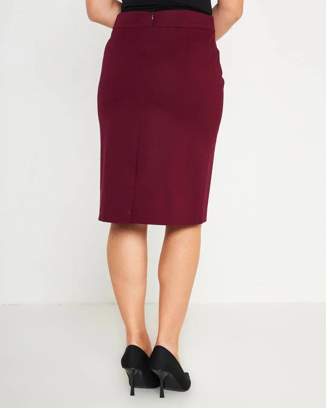 Gonna a tubino con vita elasticizzata e nervures frontali DORABELLA PIU'