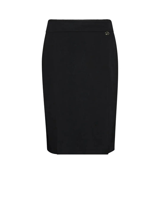 Gonna a tubino con zip posteriore NERO DORABELLA