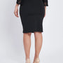 Gonna a tubino con zip posteriore NERO DORABELLA