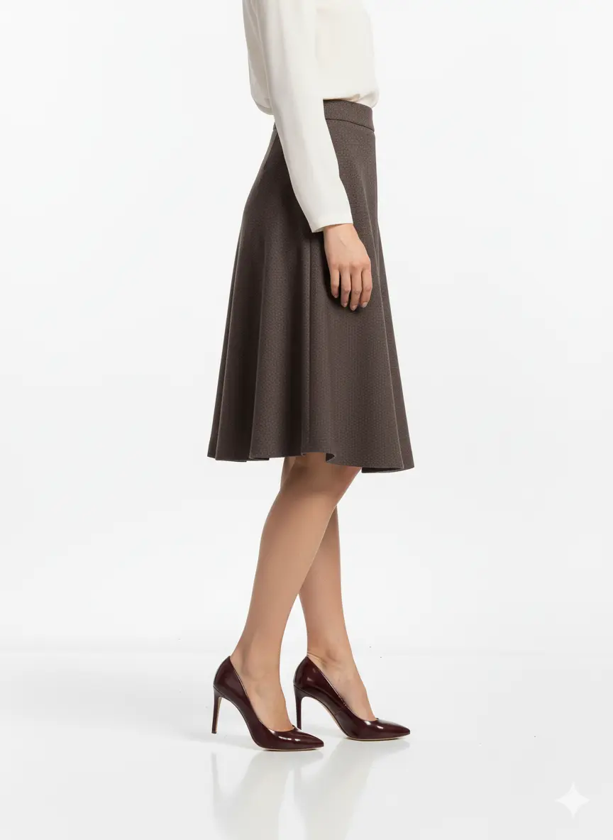 Gonna godet jaspè DORABELLA