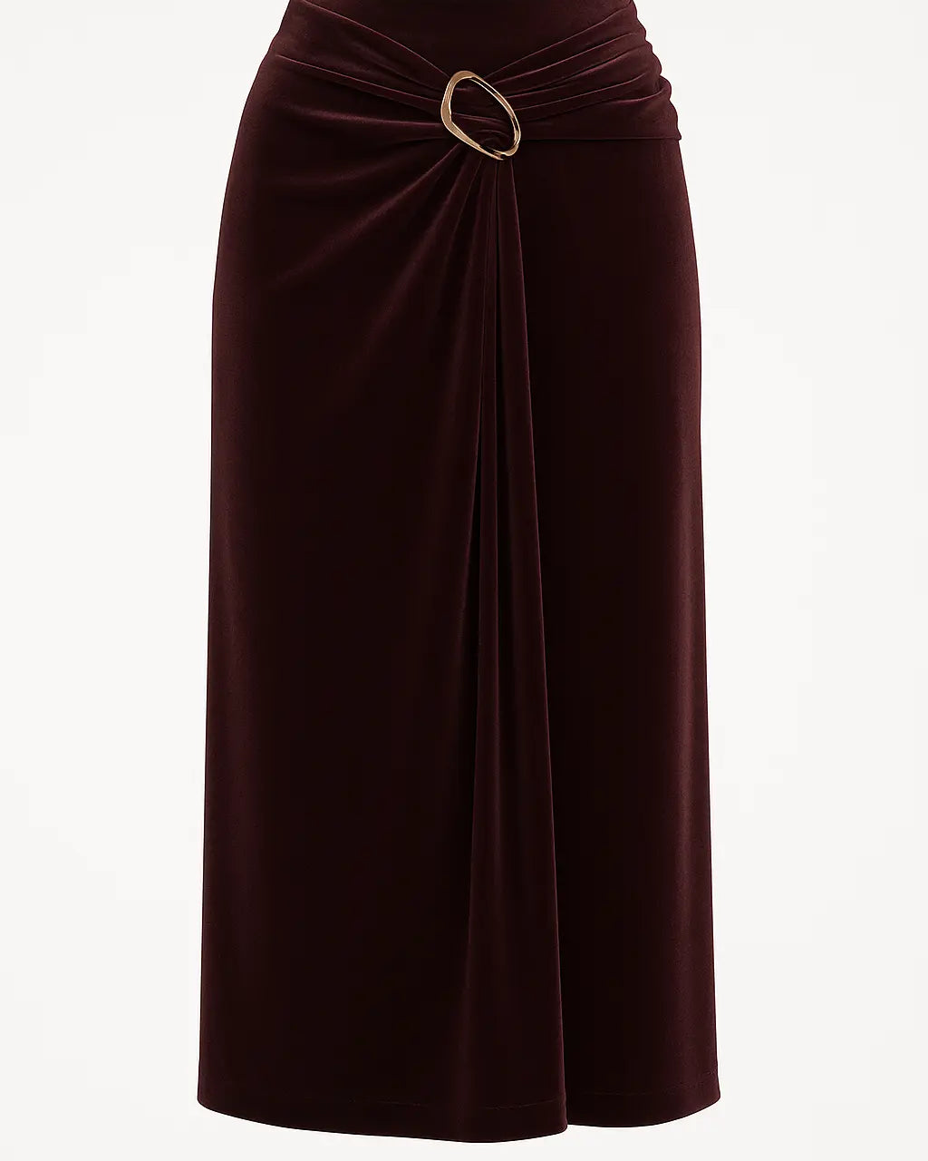 Gonna incrocio con dettaglio in oro IRONICA Taglia unica (44/46 o M/L) / Moro