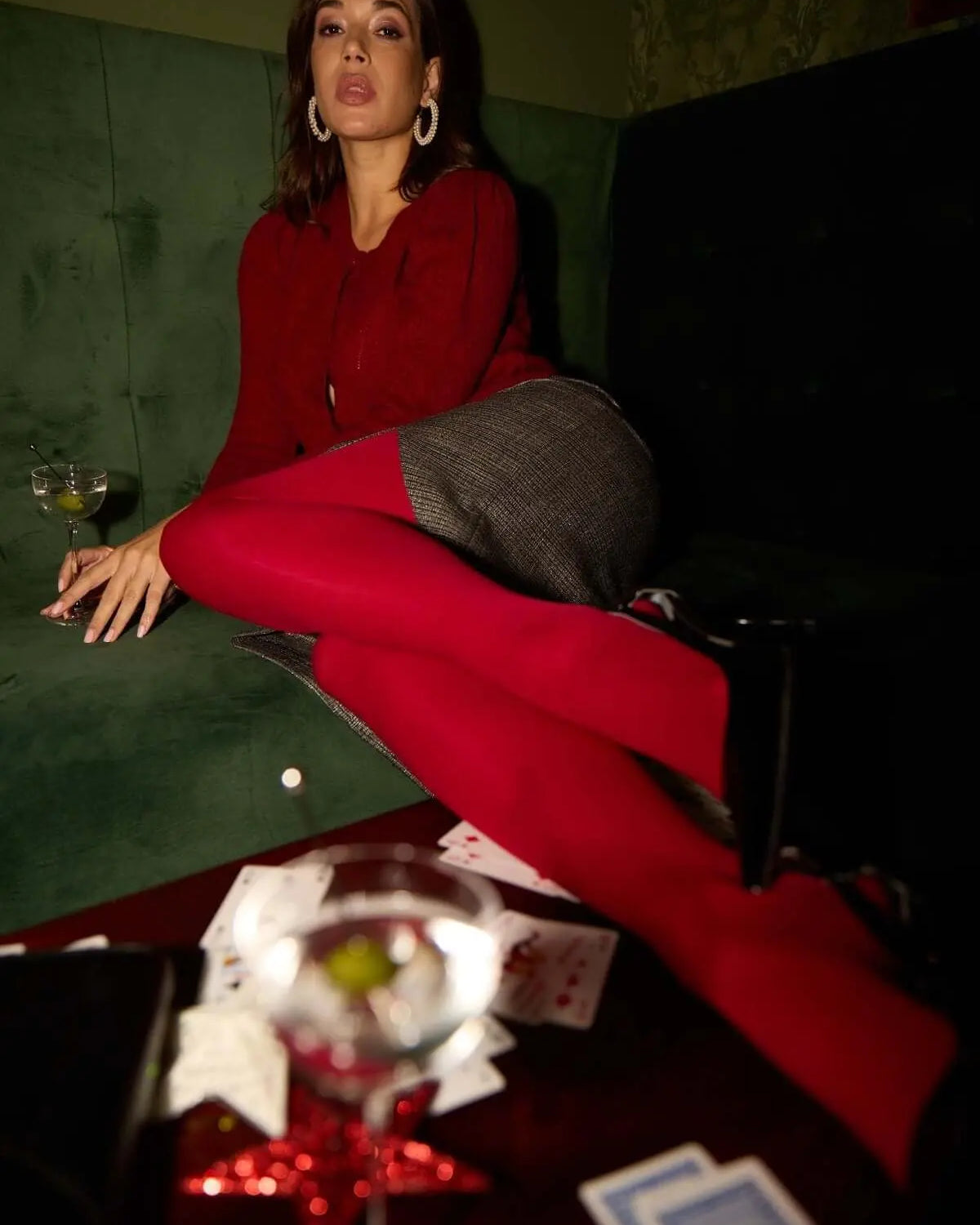 Gonna longuette con spacco laterale in check ricamato ARGENTO DORABELLA