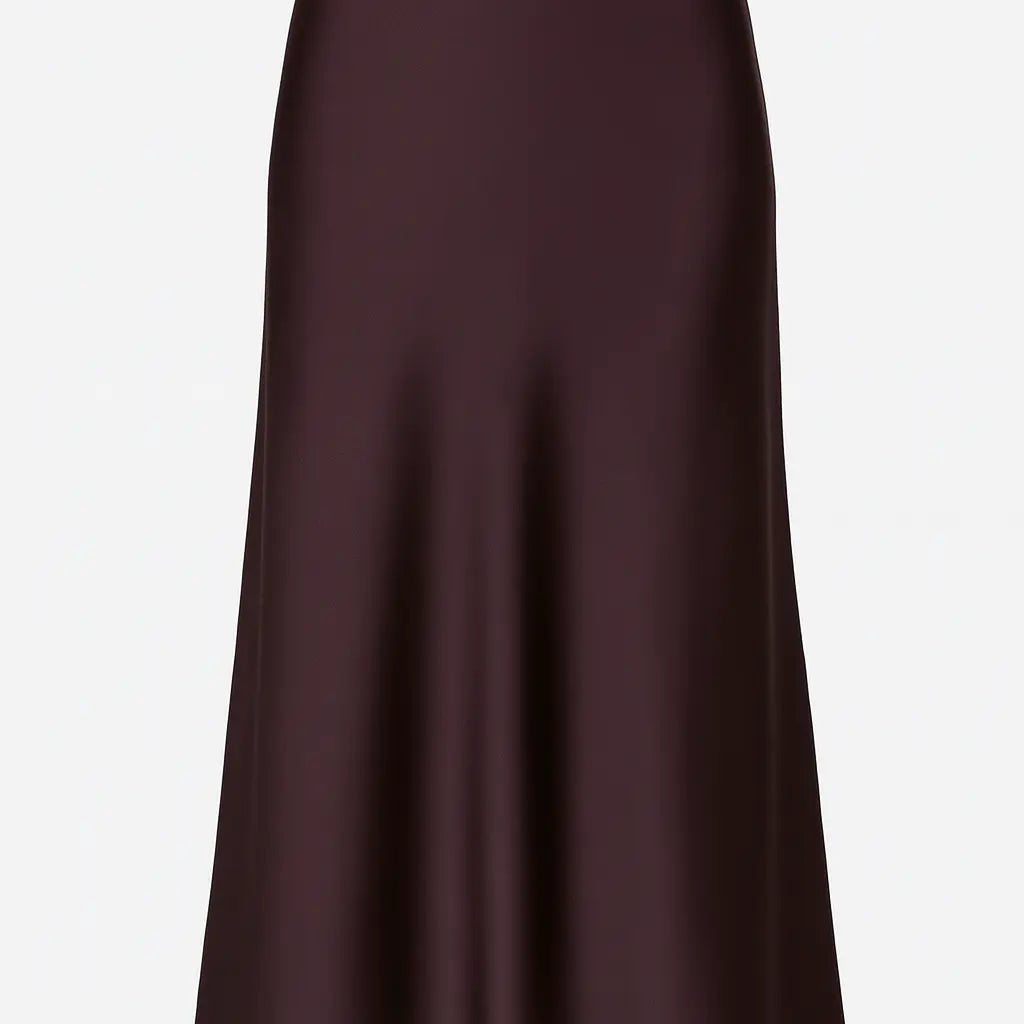 Gonna midi in tinta unita DORABELLA XL / Cioccolato