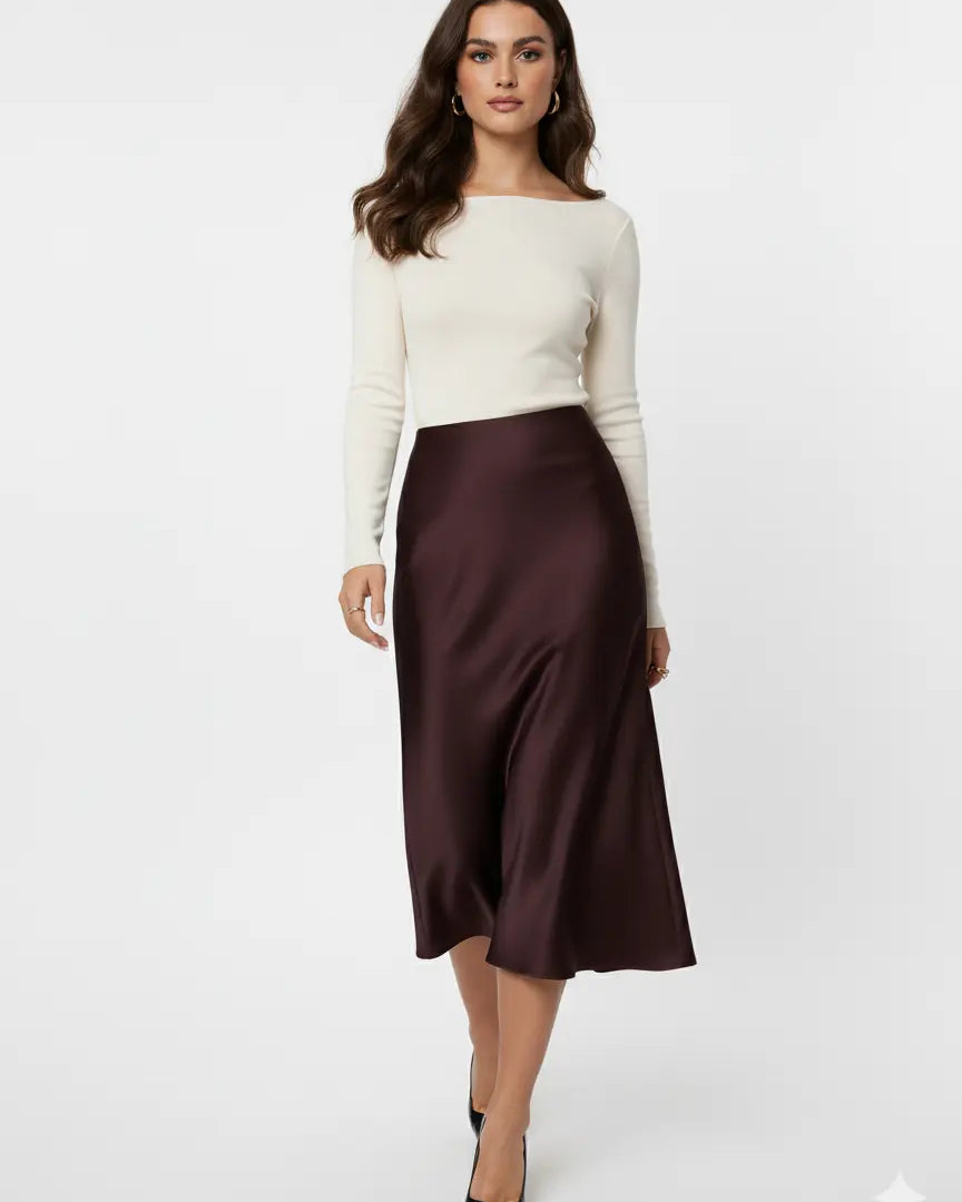 Gonna midi in tinta unita DORABELLA