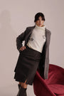 Gonna tubino con spacco frontale DORABELLA