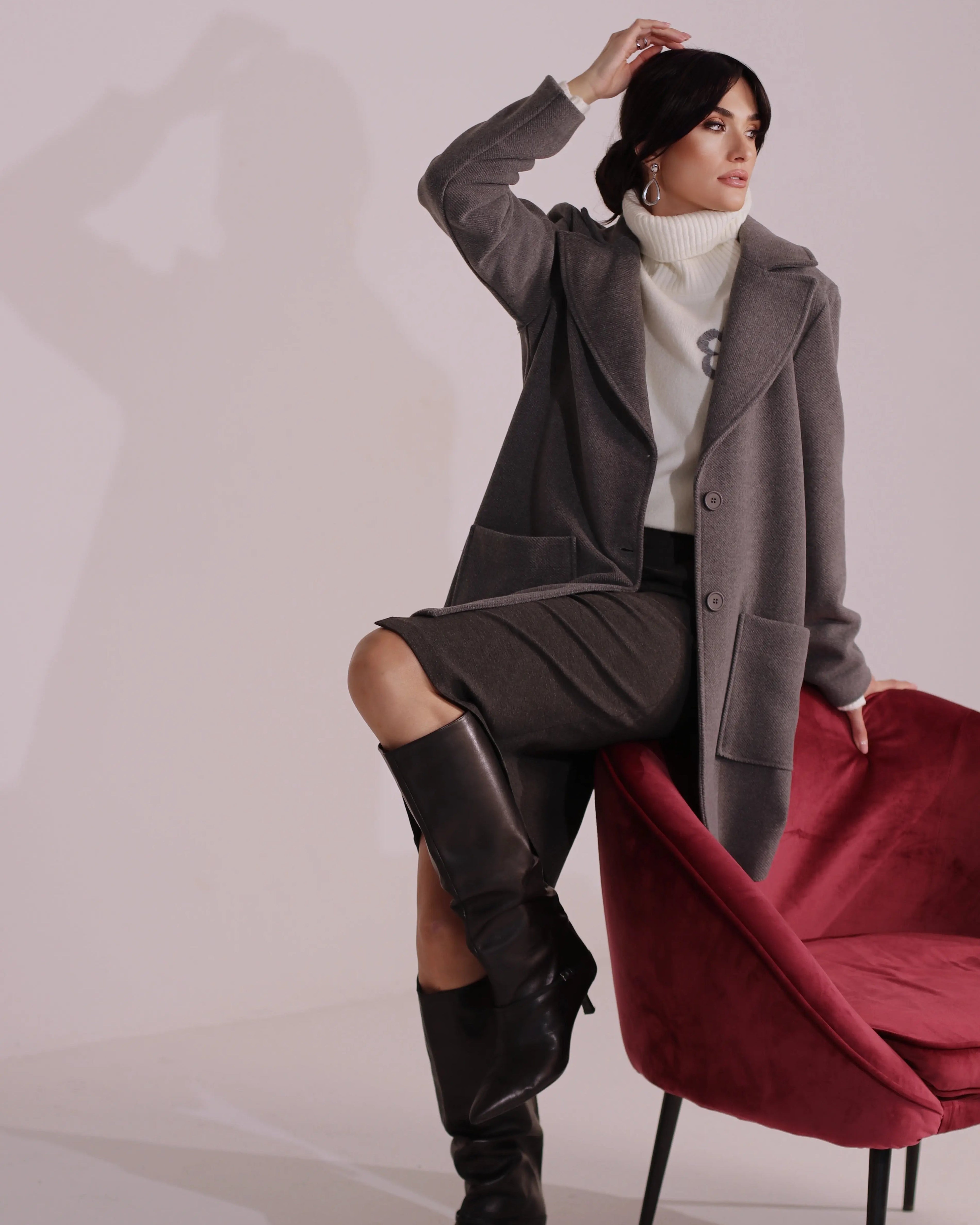 Gonna tubino con spacco frontale DORABELLA