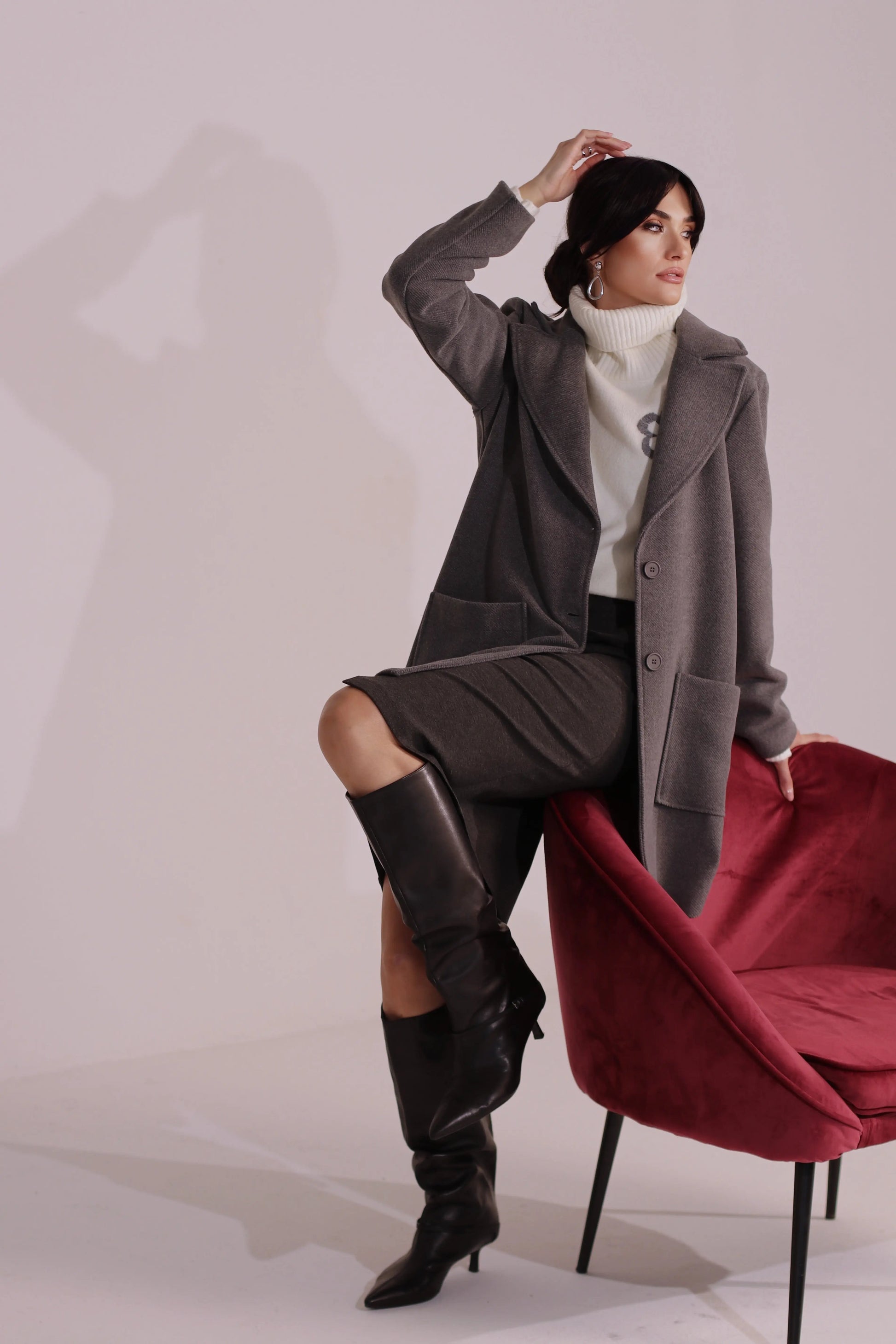 Gonna tubino con spacco frontale DORABELLA