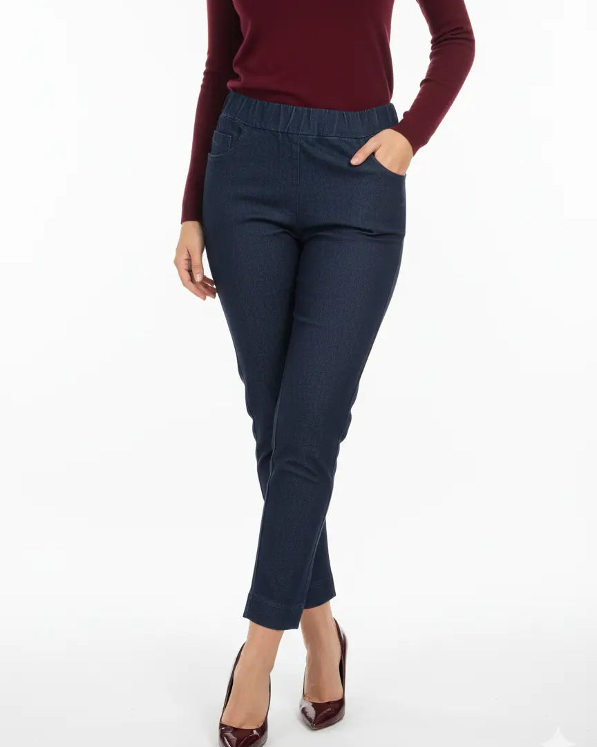 Jeans con bustino elastico e gamba dritta DORABELLA