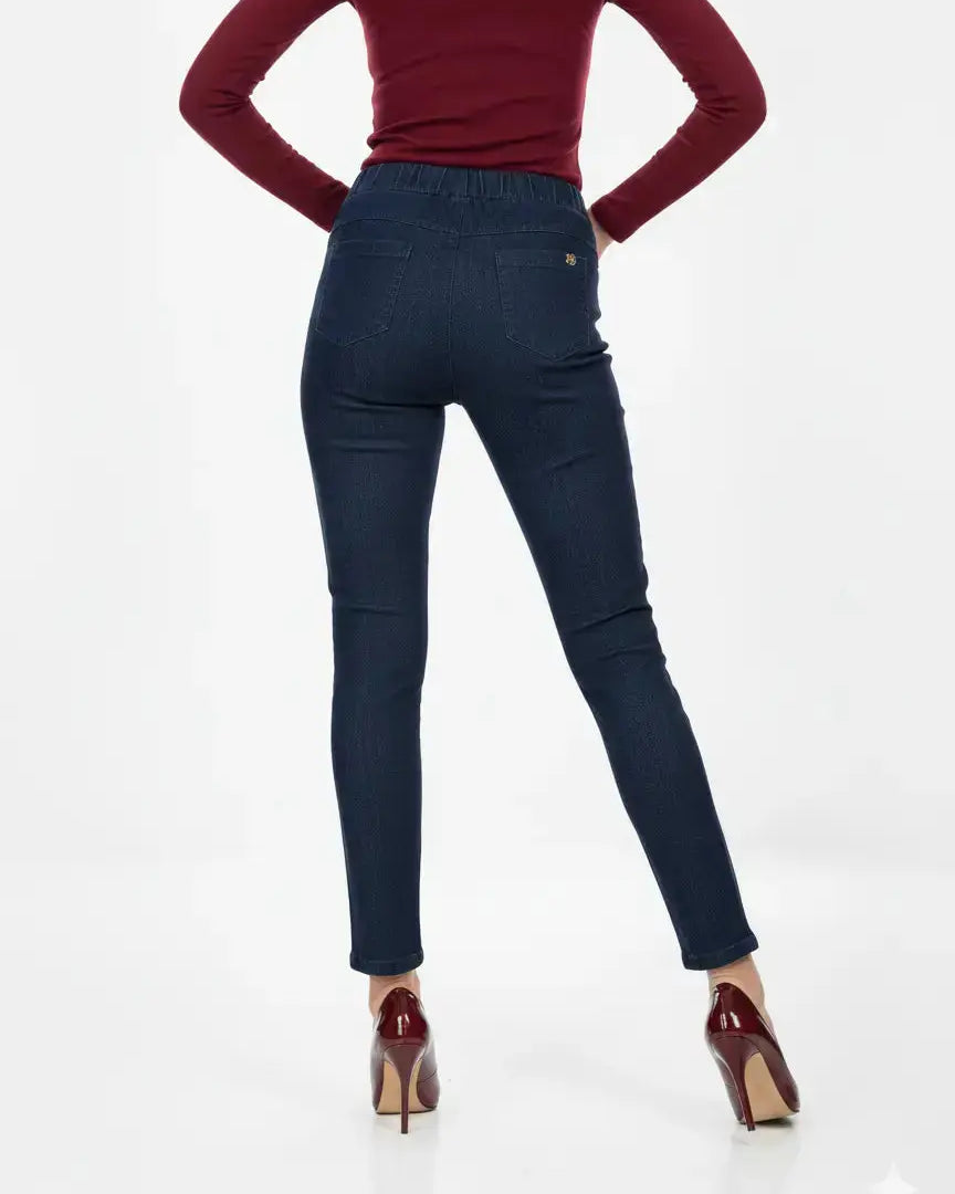 Jeans con bustino elastico e gamba dritta DORABELLA