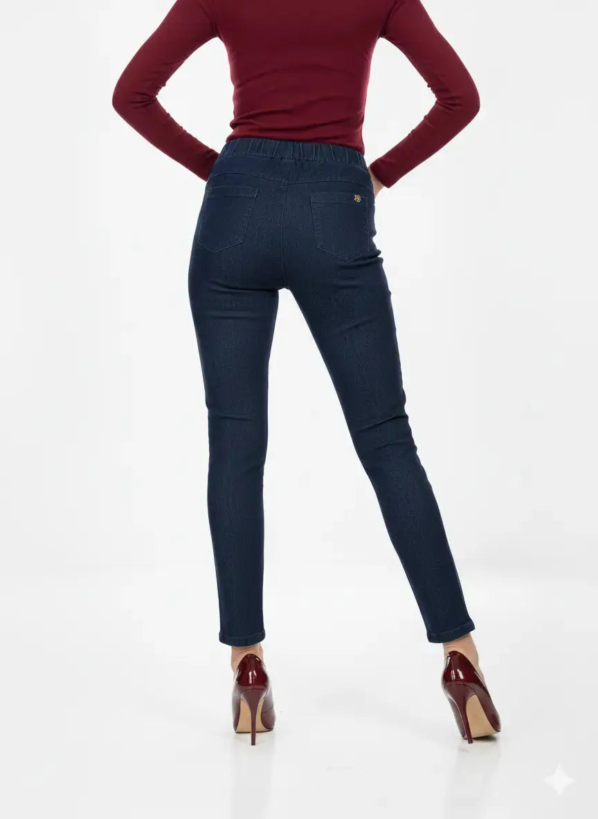 Jeans con bustino elastico e gamba dritta DORABELLA