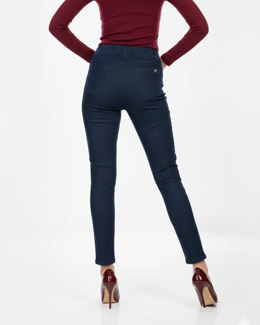 Jeans con bustino elastico e gamba dritta DORABELLA