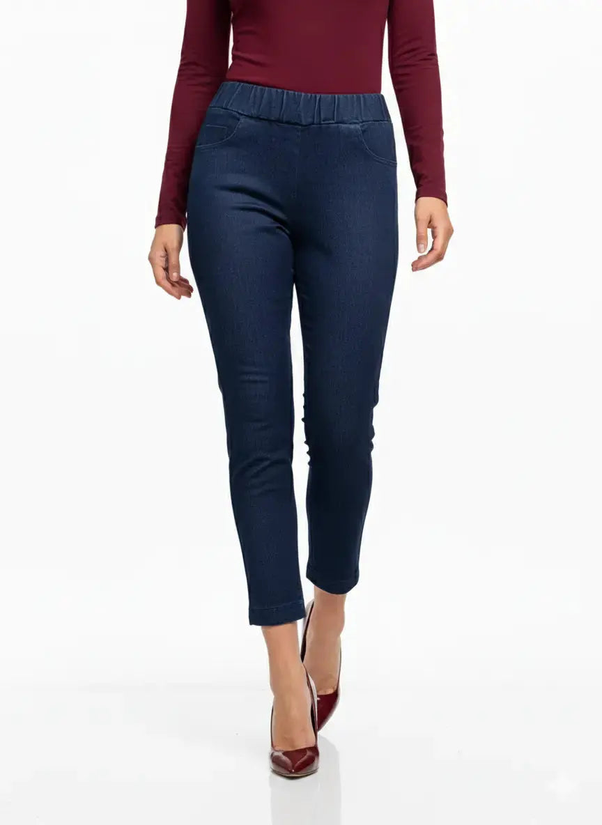 Jeans con bustino elastico e gamba dritta DORABELLA