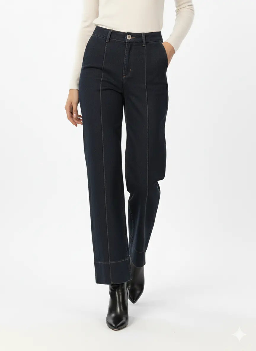 Jeans gamba dritta con nervatura DORABELLA