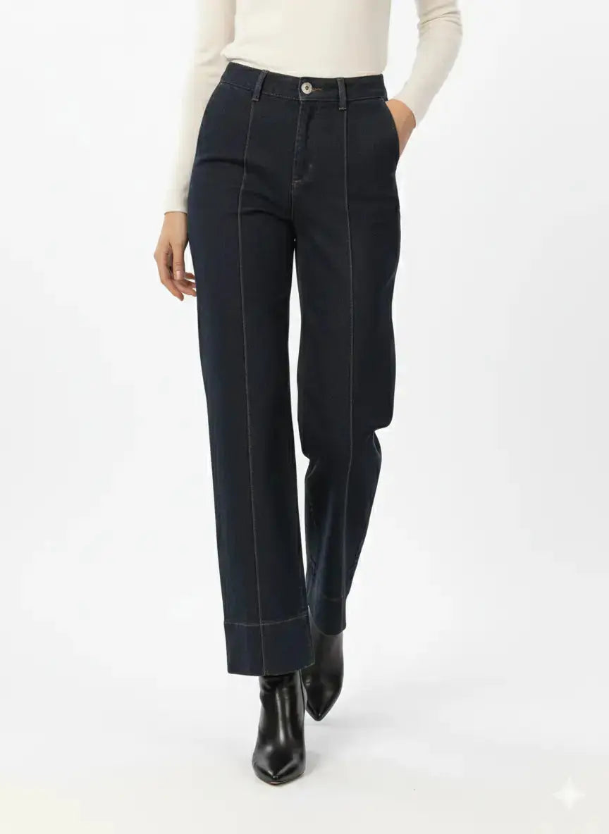 Jeans gamba dritta con nervatura DORABELLA