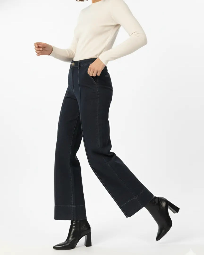 Jeans gamba dritta con nervatura DORABELLA