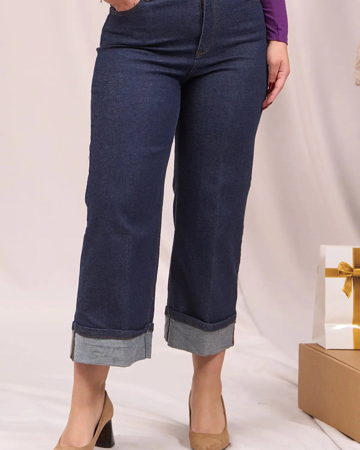 Jeans risvolto BLU DORABELLA