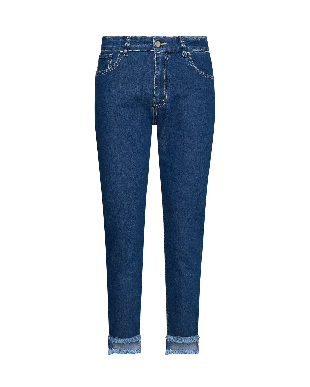 Jeans slim con orlo asimmetrico sfrangiato DENIM DORABELLA COUTURE