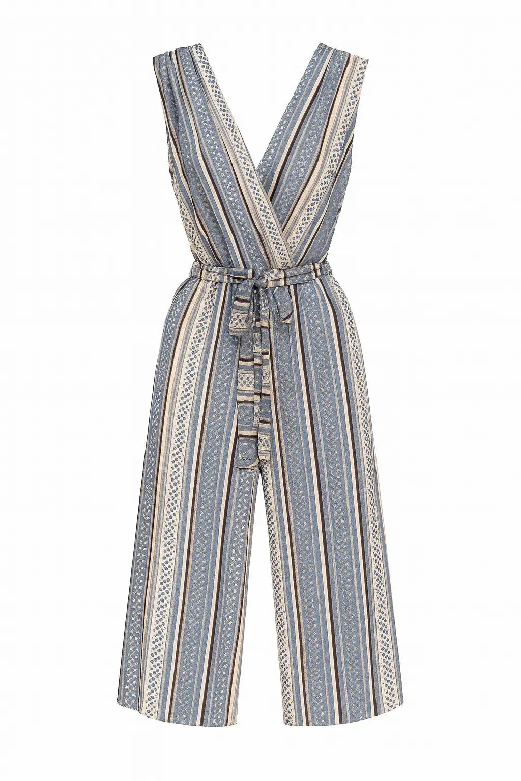Jumpsuit ampia con scollo a "V" incrociato e fusciacca in vita Unica by Dorabella
