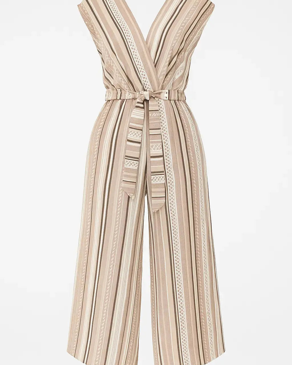 Jumpsuit ampia con scollo a "V" incrociato e fusciacca in vita Unica by Dorabella