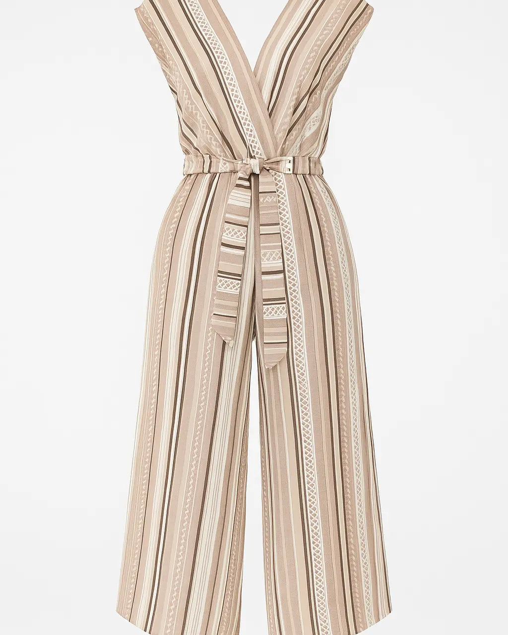 Jumpsuit ampia con scollo a "V" incrociato e fusciacca in vita Unica by Dorabella