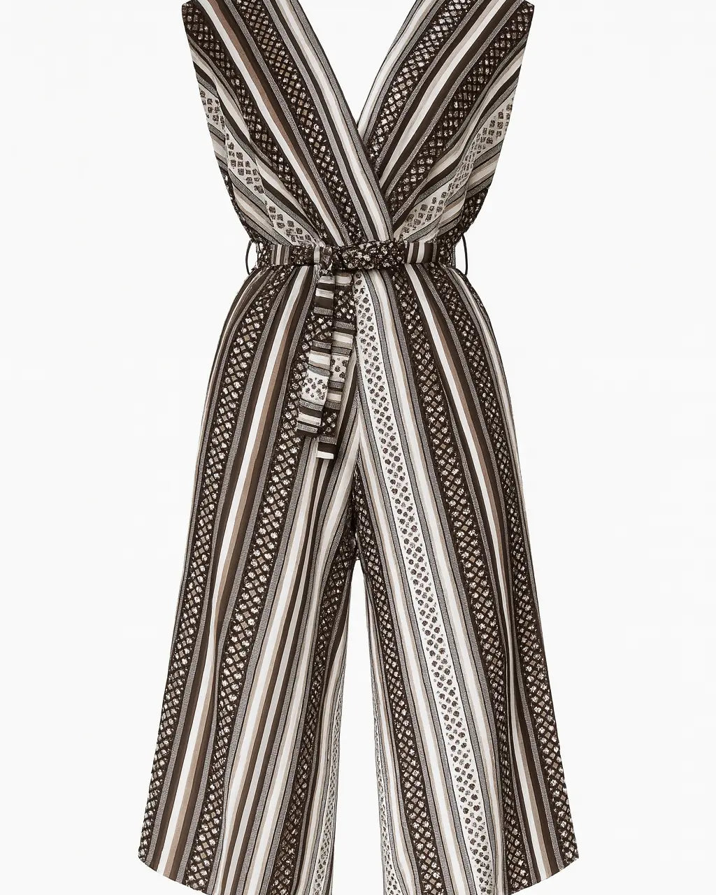 Jumpsuit ampia con scollo a "V" incrociato e fusciacca in vita Unica by Dorabella