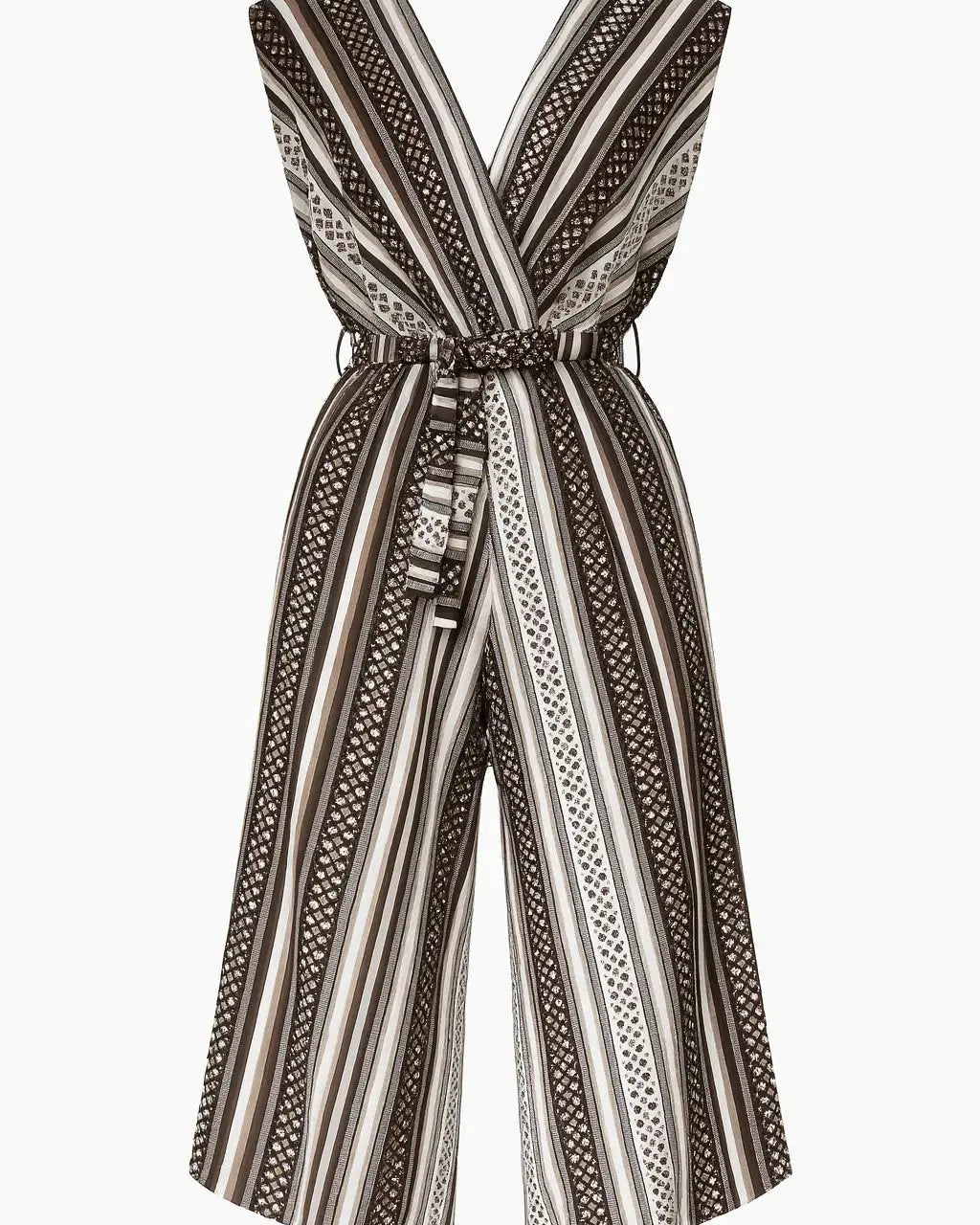 Jumpsuit ampia con scollo a "V" incrociato e fusciacca in vita Unica by Dorabella