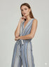 Jumpsuit ampia con scollo a "V" incrociato e fusciacca in vita Unica by Dorabella