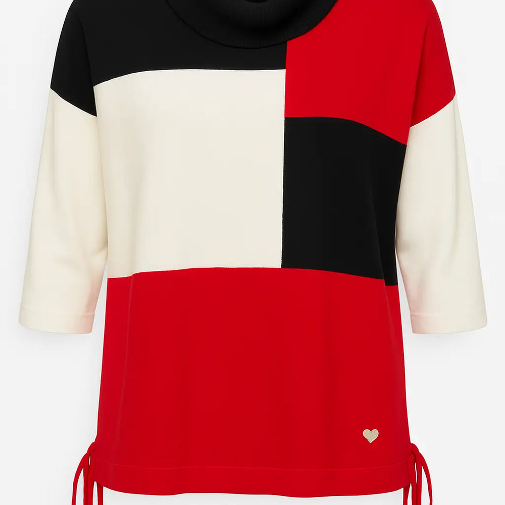 KIMONO D.M/ACRILICO NERO-ROSSO DORABELLA