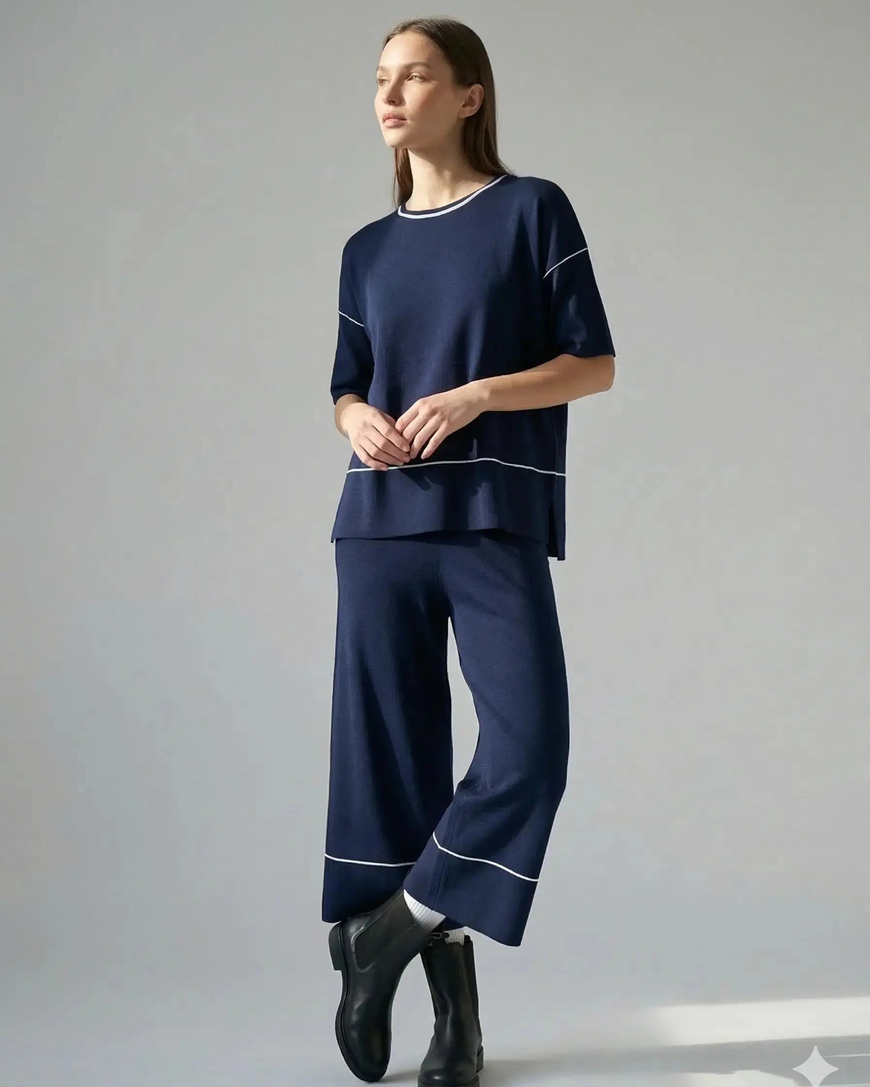 Kimono con profili vaniglia DORABELLA