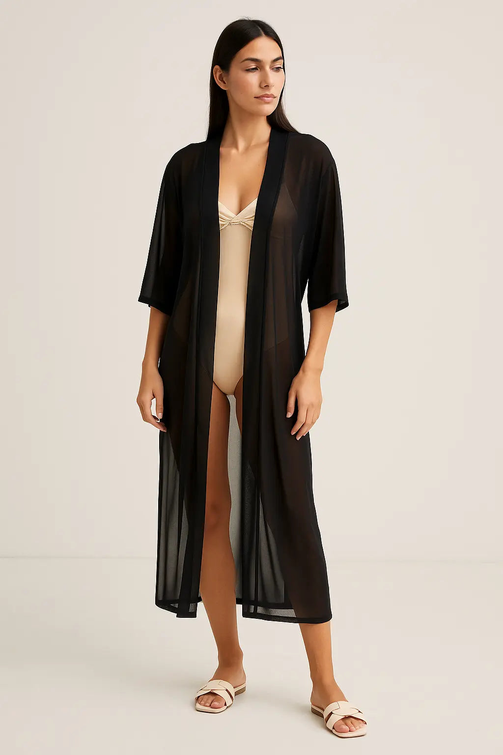 Kimono copricostume in georgette con fusciacca Unica by Dorabella