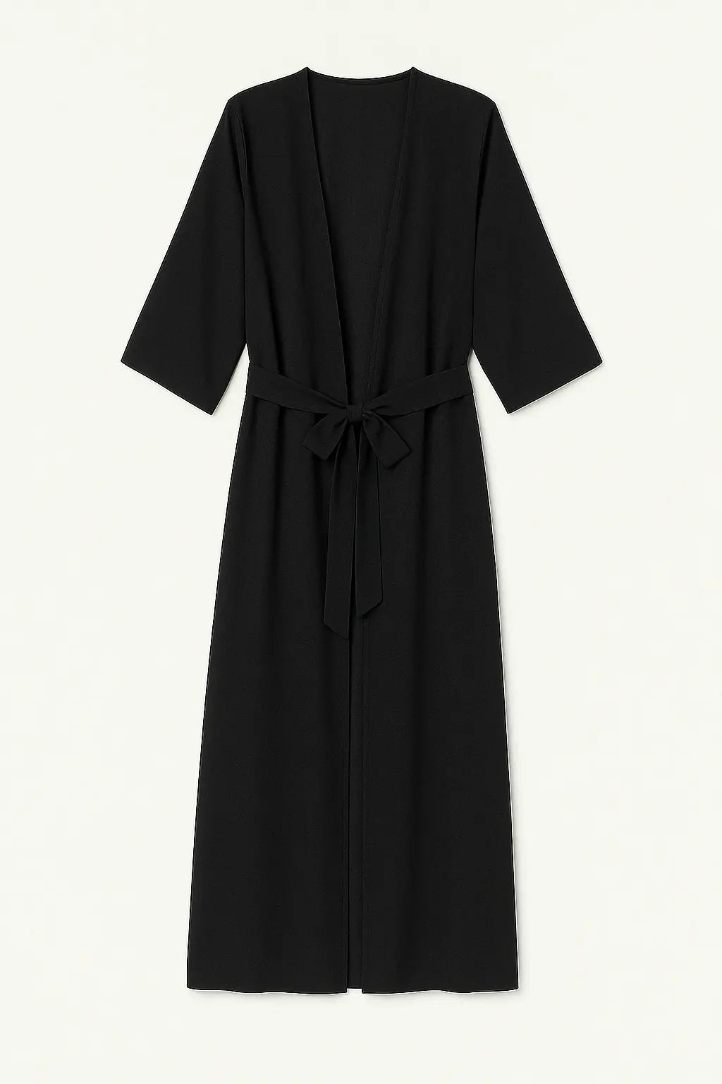 Kimono copricostume in georgette con fusciacca Unica by Dorabella Nero-Taglia-Unica-Fino-alla-46