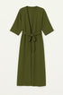 Kimono copricostume in georgette con fusciacca Unica by Dorabella Verde-oliva-Taglia-Unica-Fino-alla-46
