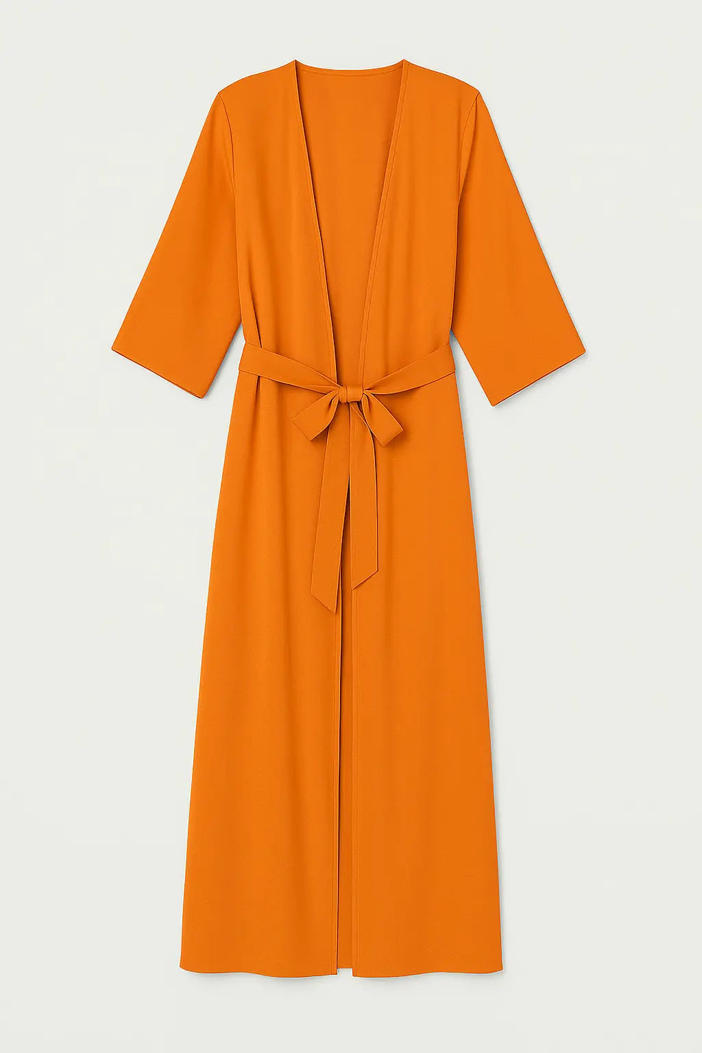 Kimono copricostume in georgette con fusciacca Unica by Dorabella Arancione-Taglia-Unica-Fino-alla-46