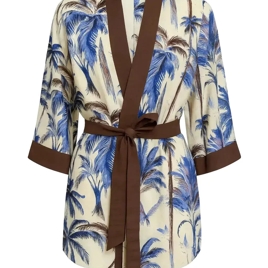 Kimono in fantasia jungle con fusciacca DORABELLA
