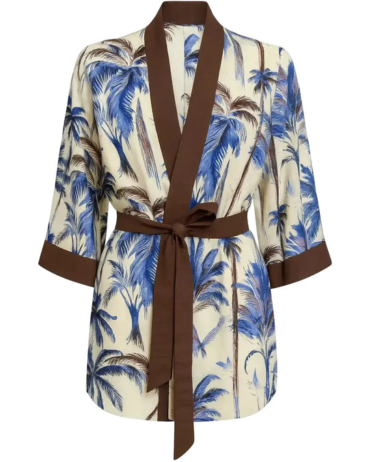 Kimono in fantasia jungle con fusciacca DORABELLA